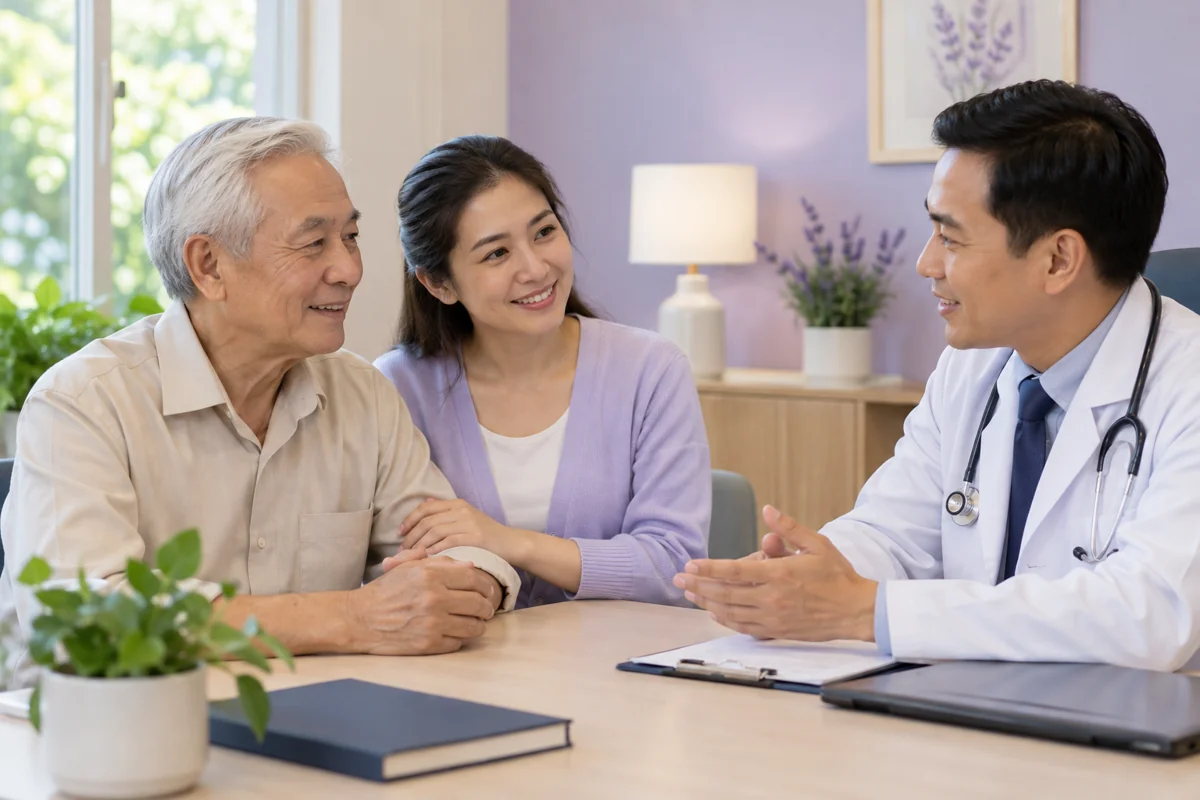 Ảnh minh họa AI người bệnh trao đổi với nhân viên y tế